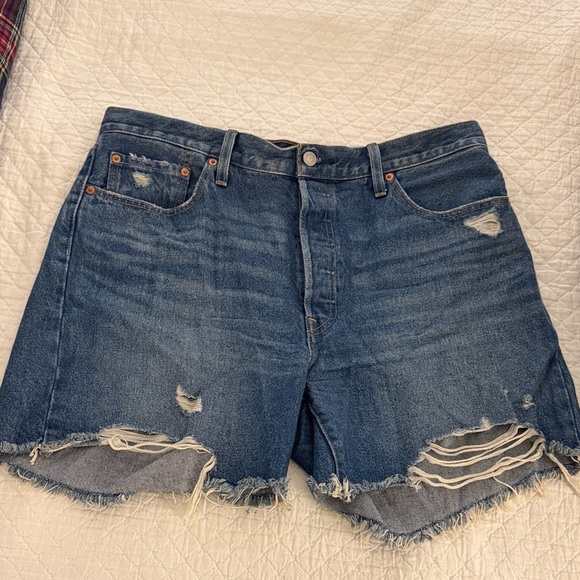 Levi's Pants - Levi's Blue Distressed Jean Shorts